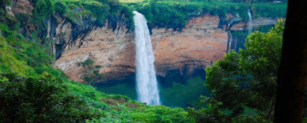 View of Sipi Falls from a distance