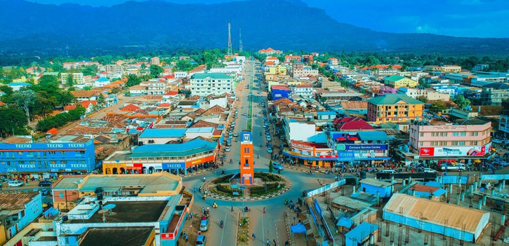 Mbale town in Eastern Uganda