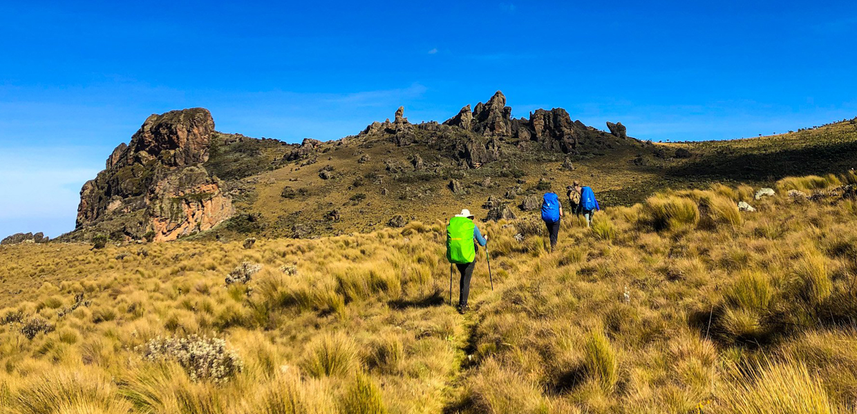 Hiking to the top of Mount Elgon. Credit: Home of Friends Mount Elgon