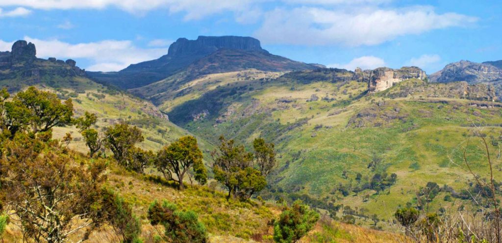 Overview of Mount Elgon's vast volcanic caldera